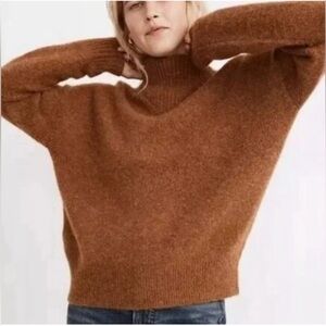 NWOT Madewell Alpaca Wool Blend Black Turtleneck Sweater Size L